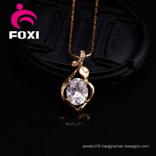 Elegant Silver Zircon Gemstone Pendant for Girls